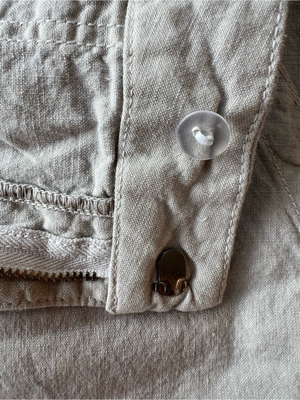 Frank & Eileen Italian Performance Linen Jameson Utility Skirt Pockets, size 10 - Picture 8 of 12